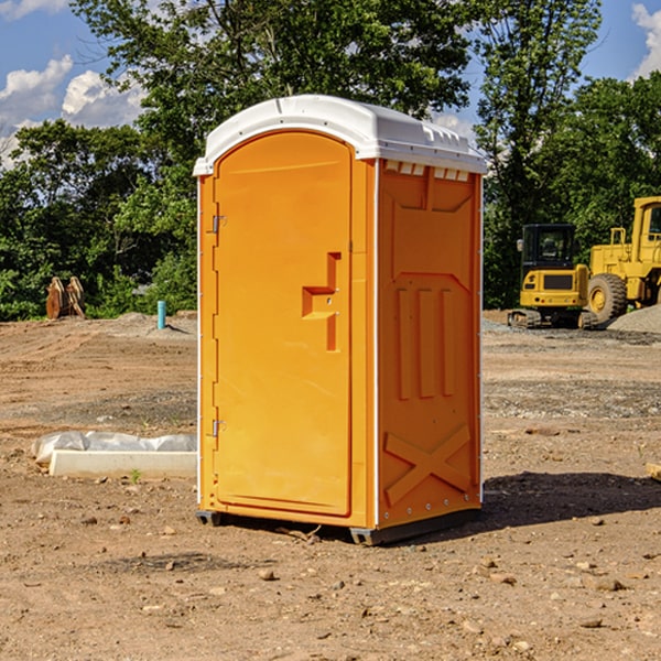 how often are the portable restrooms cleaned and serviced during a rental period in Farley Kentucky